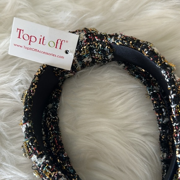 Top It Off Plaid Rhinestones Embellished Headband - Picture 11 of 11
